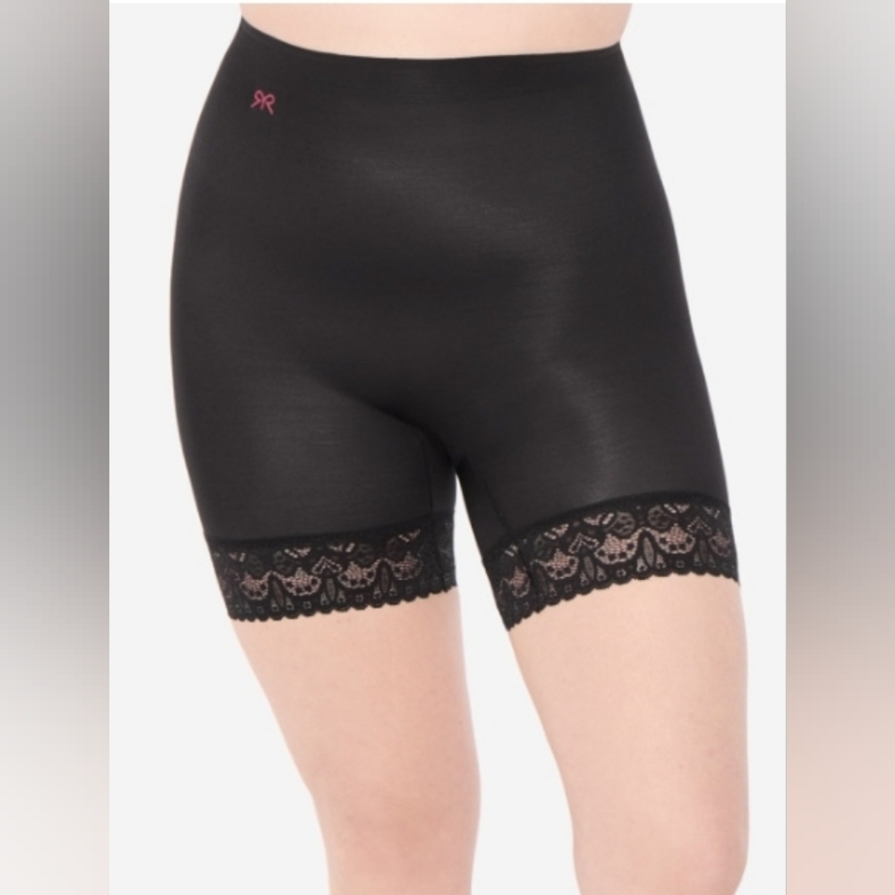 Ruby Ribbon LACE Boy Shorts size Large NEW